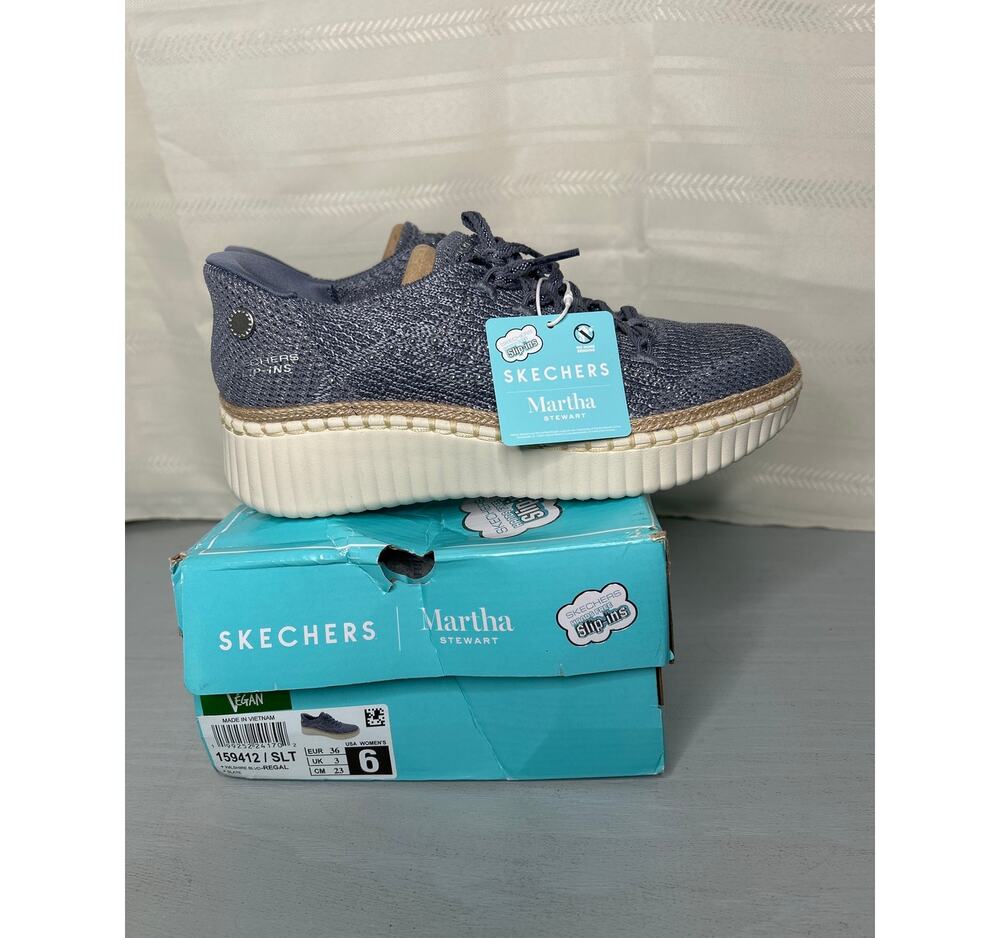 Skechers Hands Free Slip-Ins Martha Stewart Wilshire Blvd Regal Slate Sz 6
